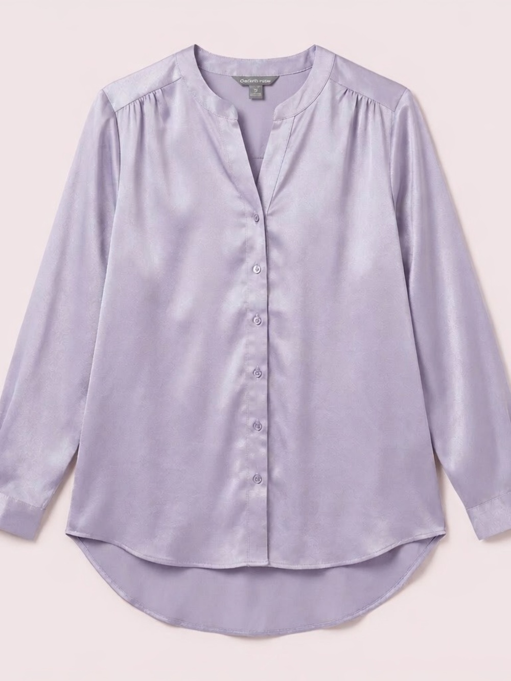 [BOGO] Charlotte Russe Lavender Satin Button-Down Shirt